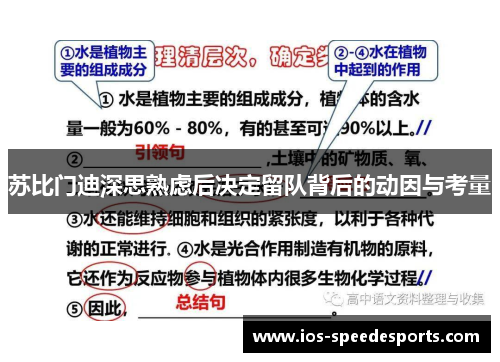 苏比门迪深思熟虑后决定留队背后的动因与考量 苏比门迪深思熟虑后决定留队背后的动因与考量