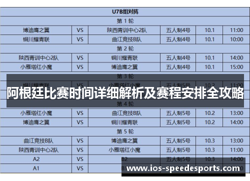 阿根廷比赛时间详细解析及赛程安排全攻略